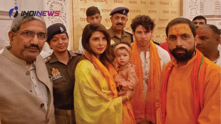 Priyanka Chopra, along with Nick Jonas and their daughter Maltie, visited the Ram Mandir in Ayodhya to seek blessings.